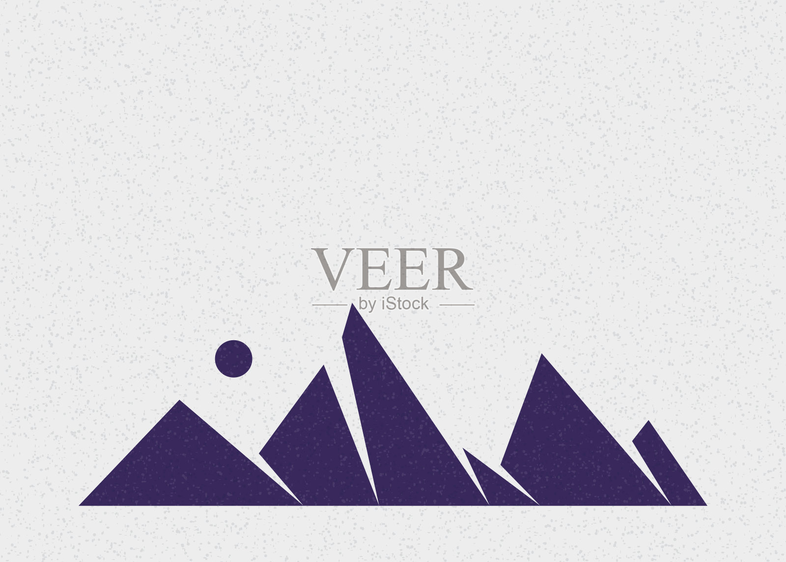 几何山脉剪影生成艺术海报插图插画图片素材