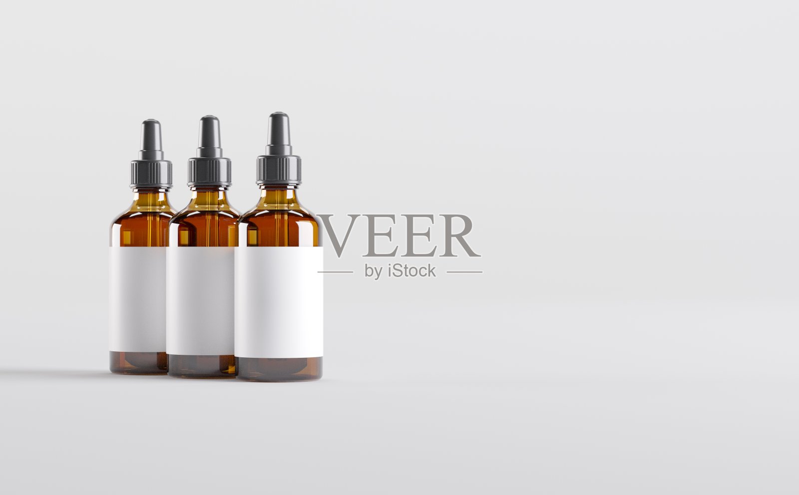 琥珀滴瓶模型3D插图照片摄影图片