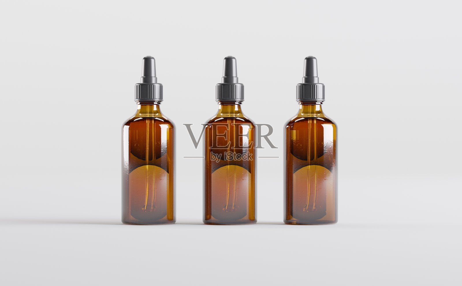 琥珀滴瓶模型3D插图照片摄影图片