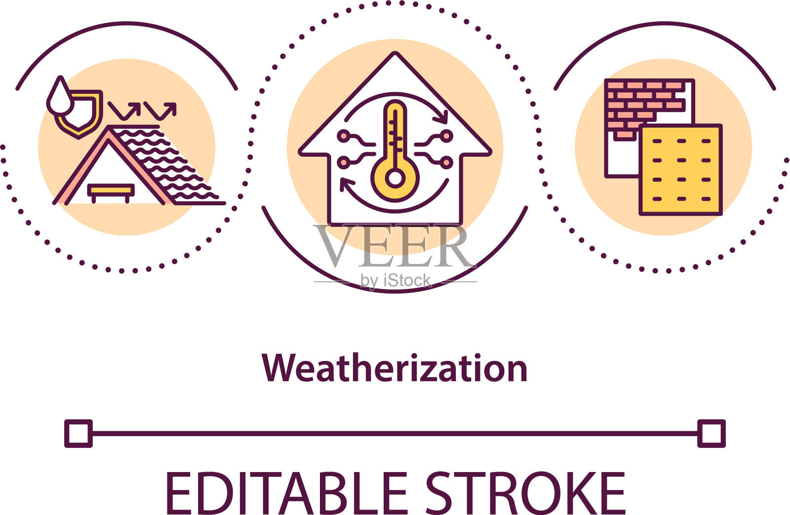 恒温概念图标插画图片素材