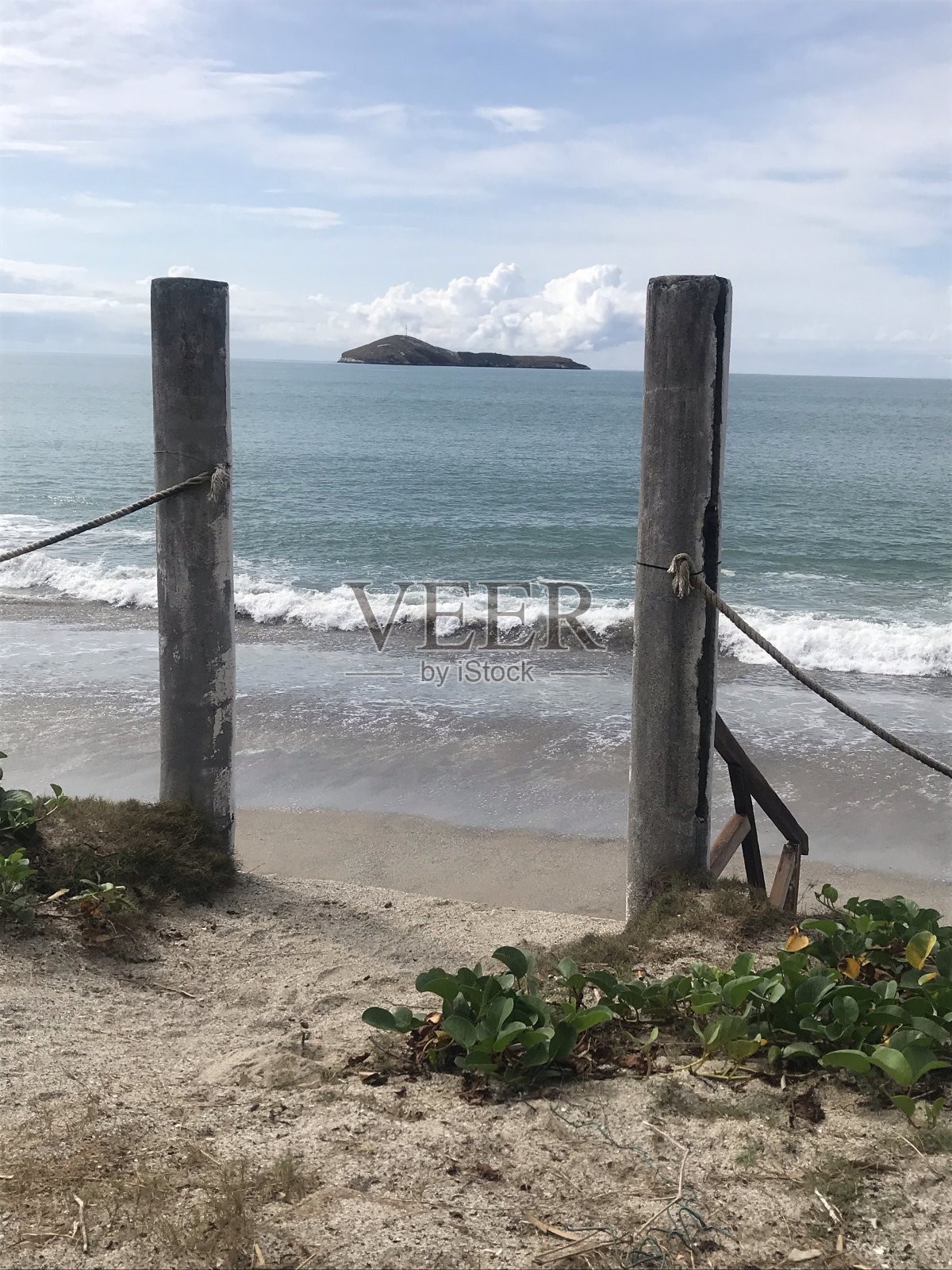 通往海滩的大门照片摄影图片