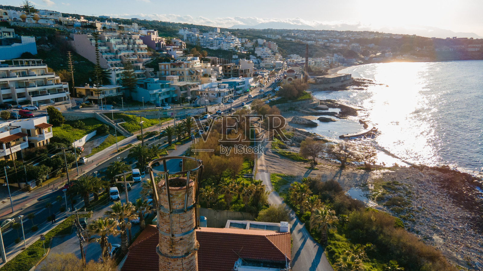 希腊克里特岛的Rethymno城照片摄影图片