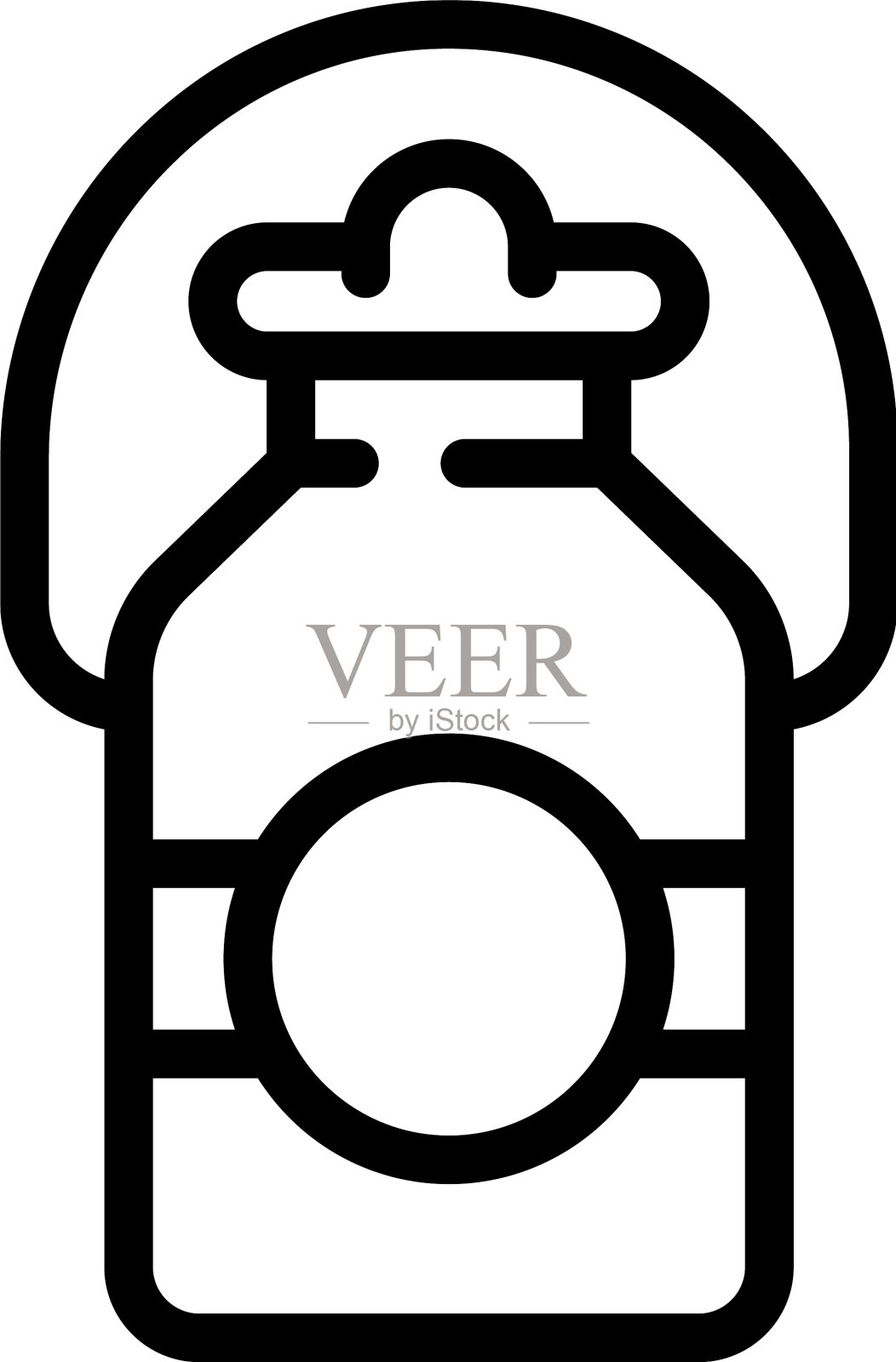 牛奶加仑图标轮廓风格图标素材