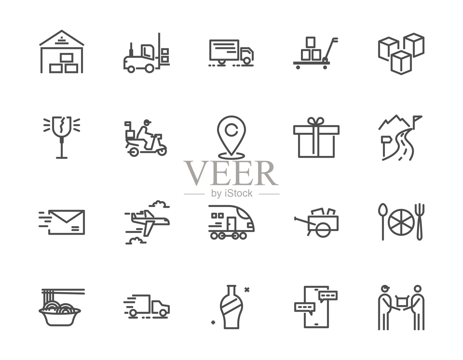 细线图标套送食品图标素材