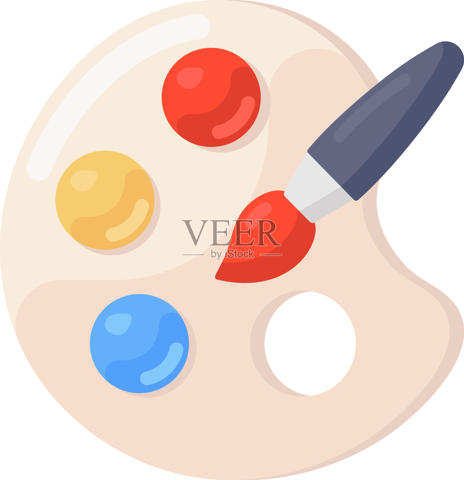 油漆调色板插画图片素材