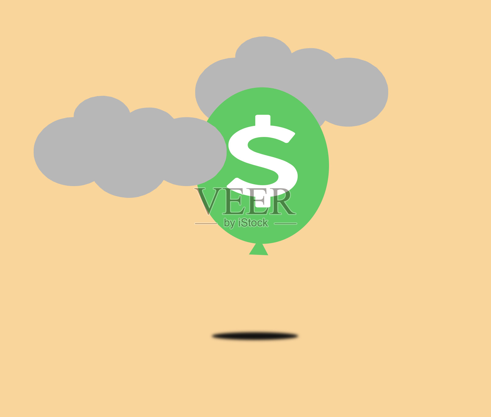 美国地区的通货膨胀插画图片素材