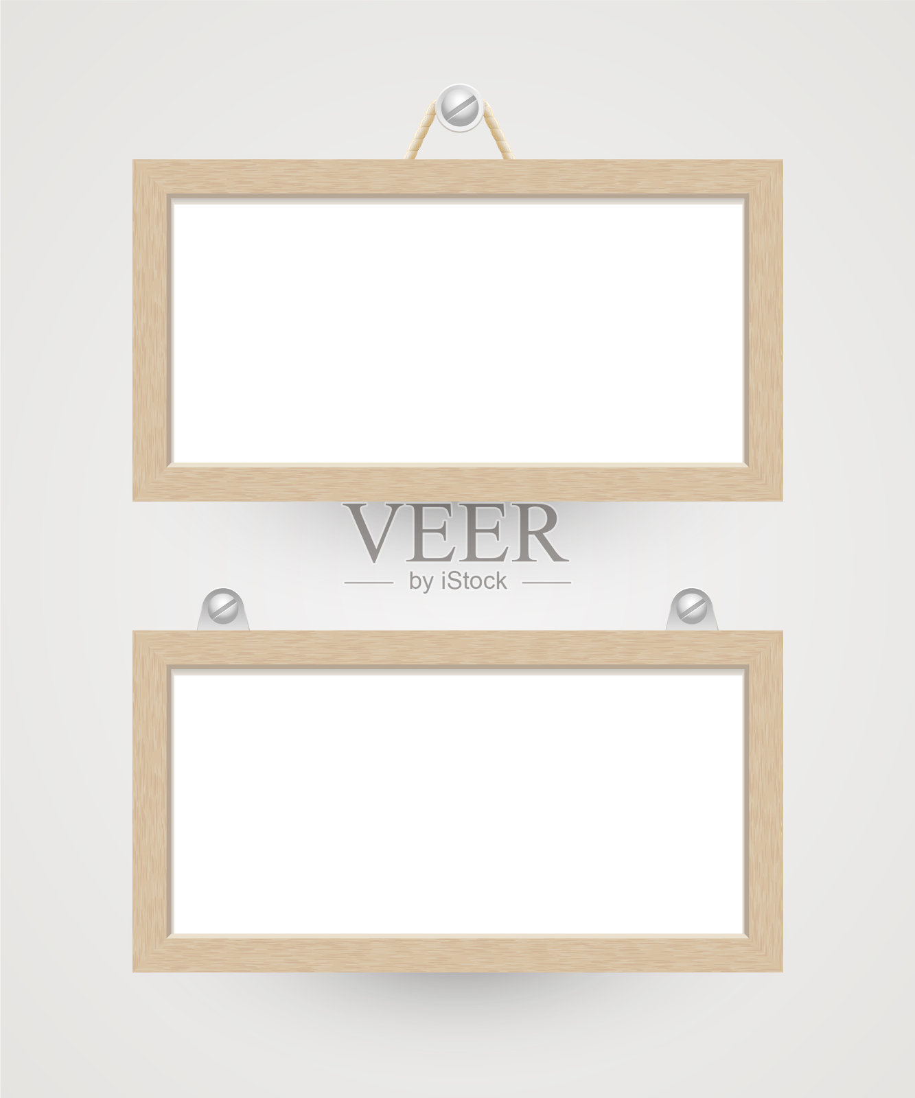 白板用绳子挂在钉子上插画图片素材