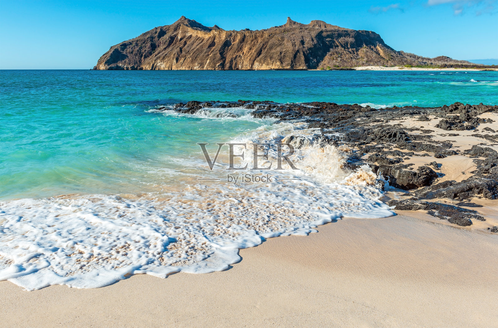 厄瓜多尔加拉帕戈斯群岛海滩,照片摄影图片