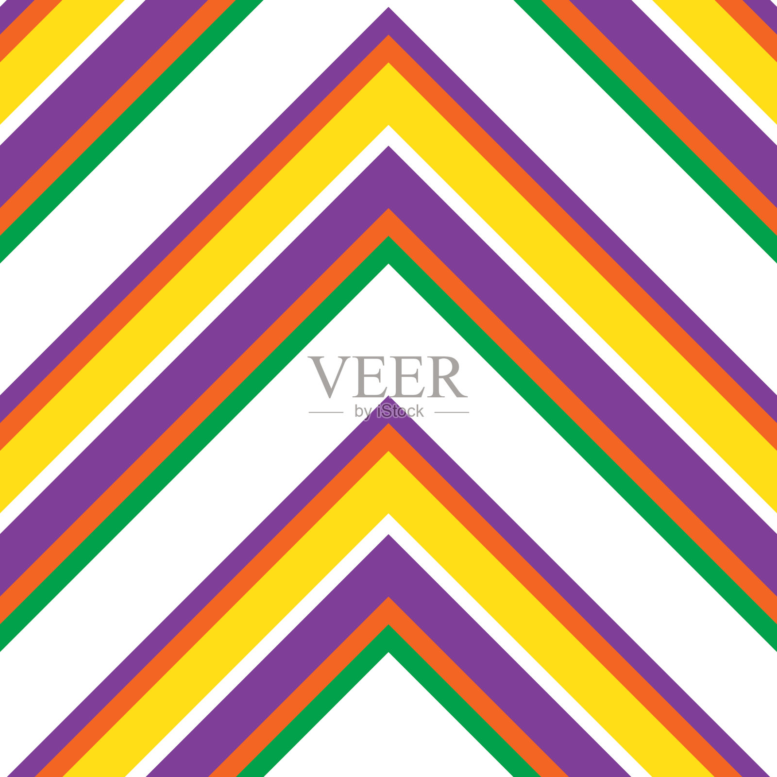 彩虹人字形斜条纹无缝图案插画图片素材