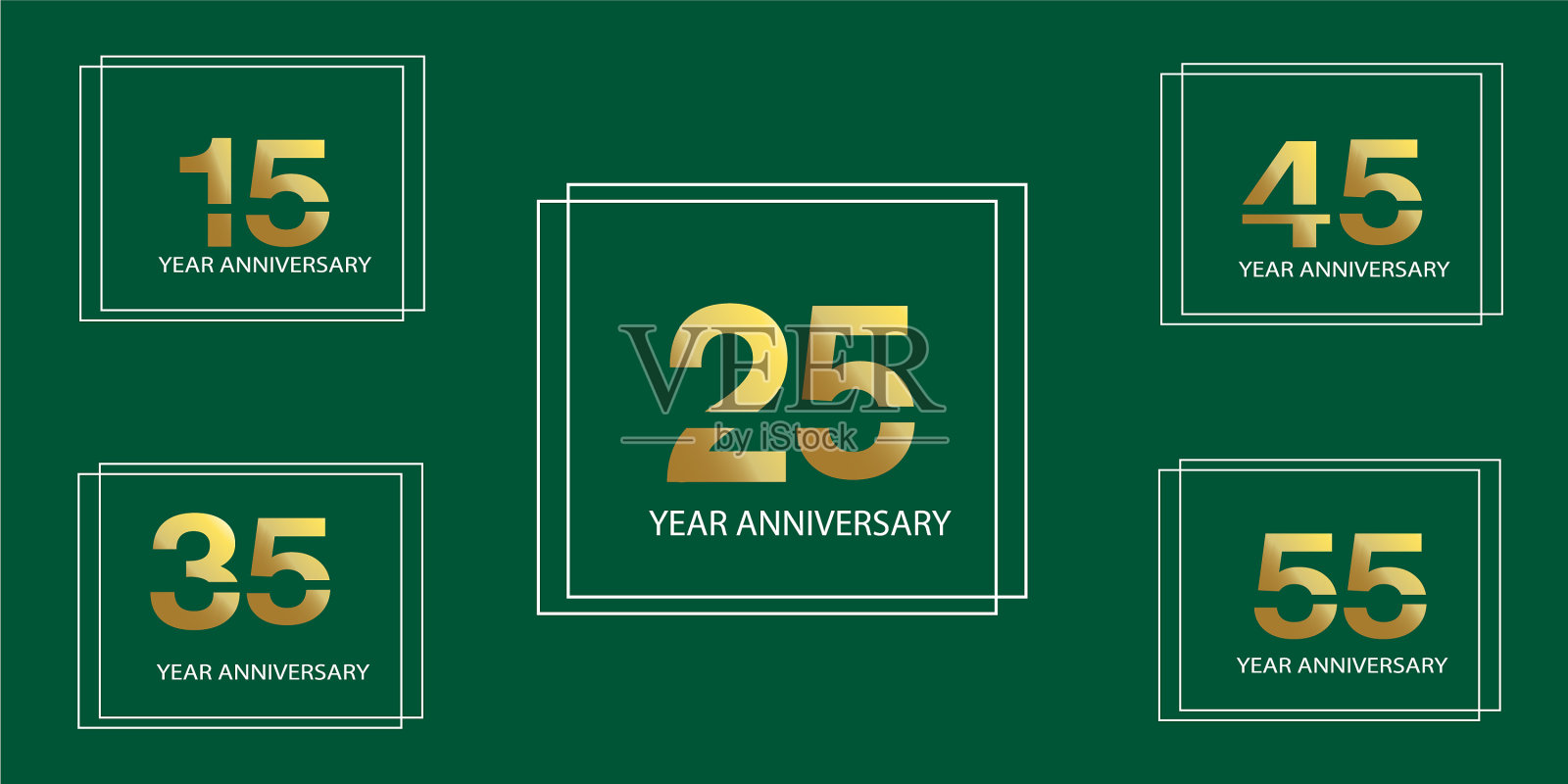 设立周年庆典标志25设计插画图片素材