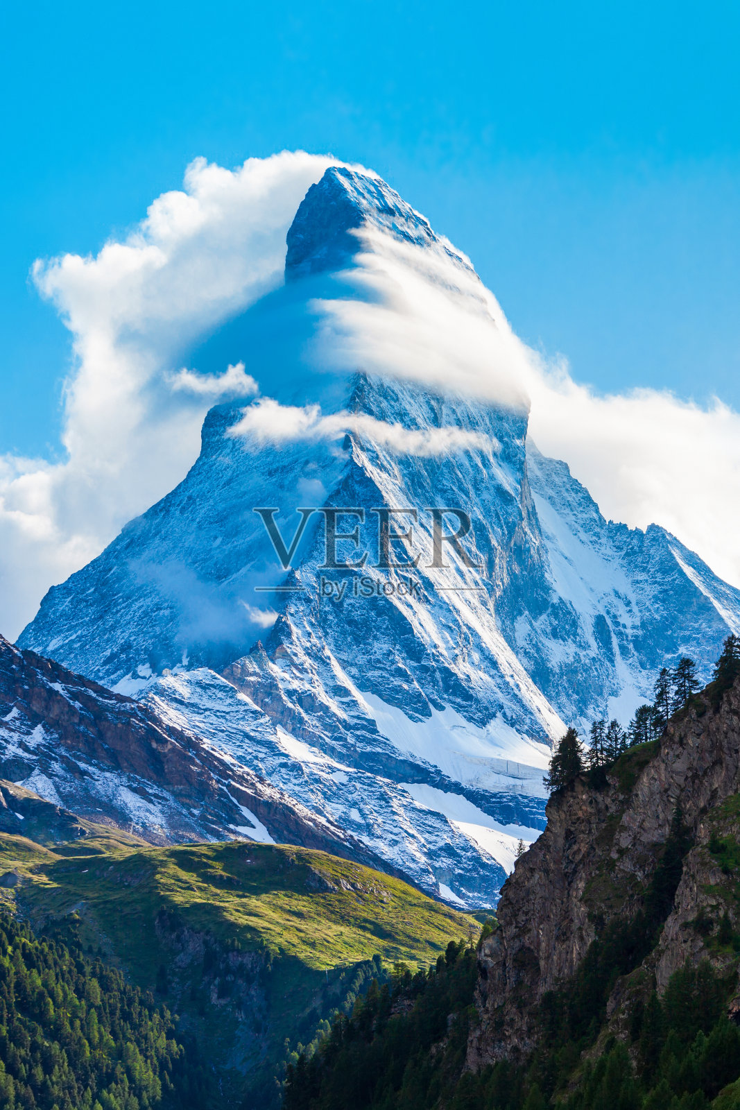 瑞士的马特洪峰山脉照片摄影图片