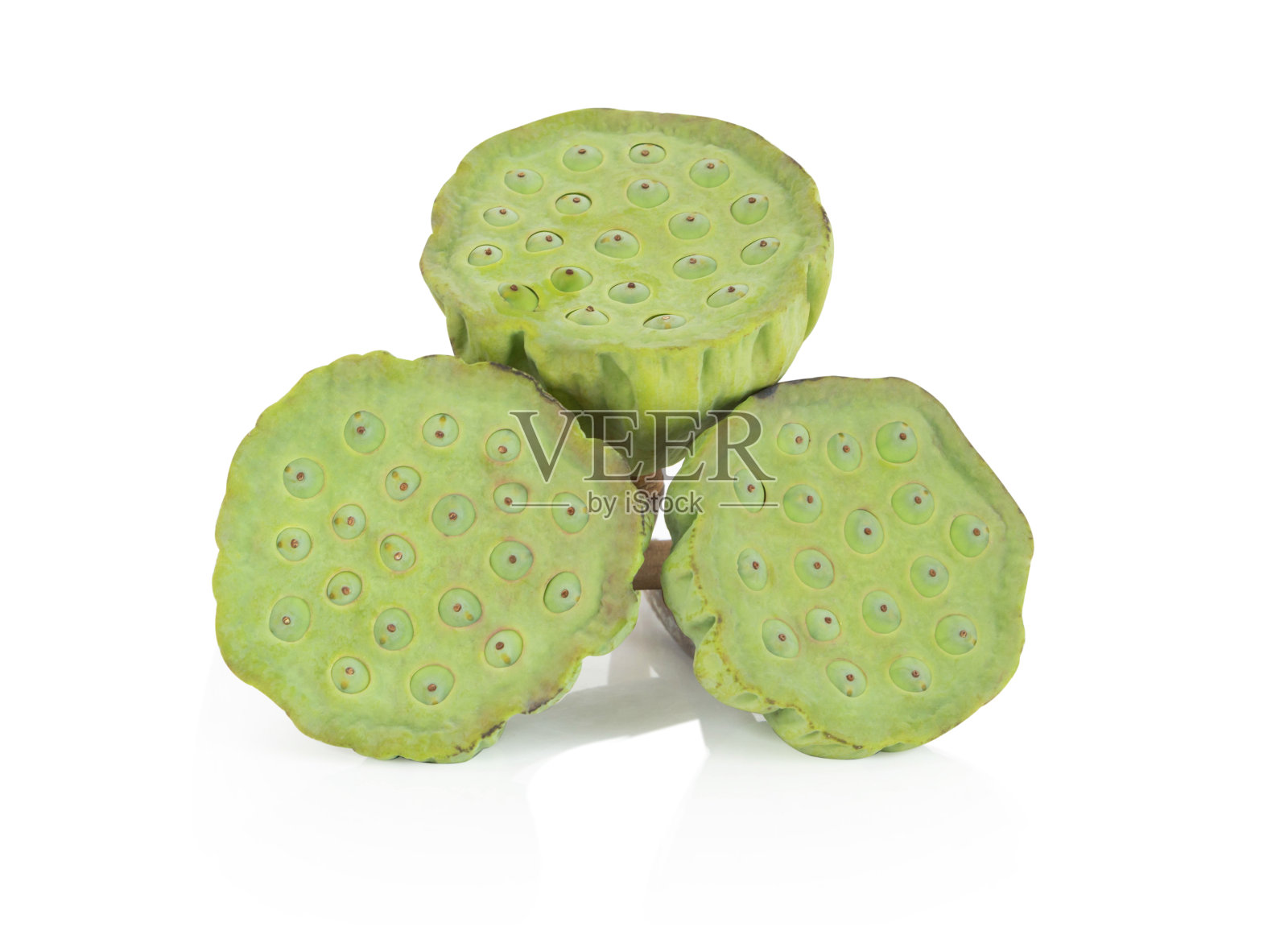 白底上孤立的莲子照片摄影图片