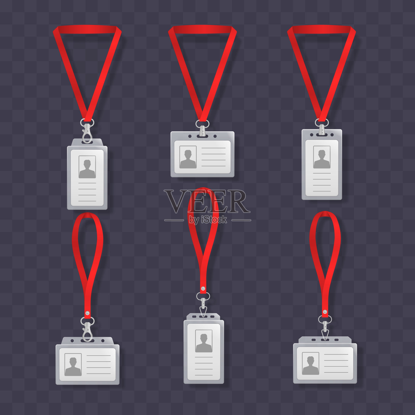 空白塑料门禁标识卡插画图片素材