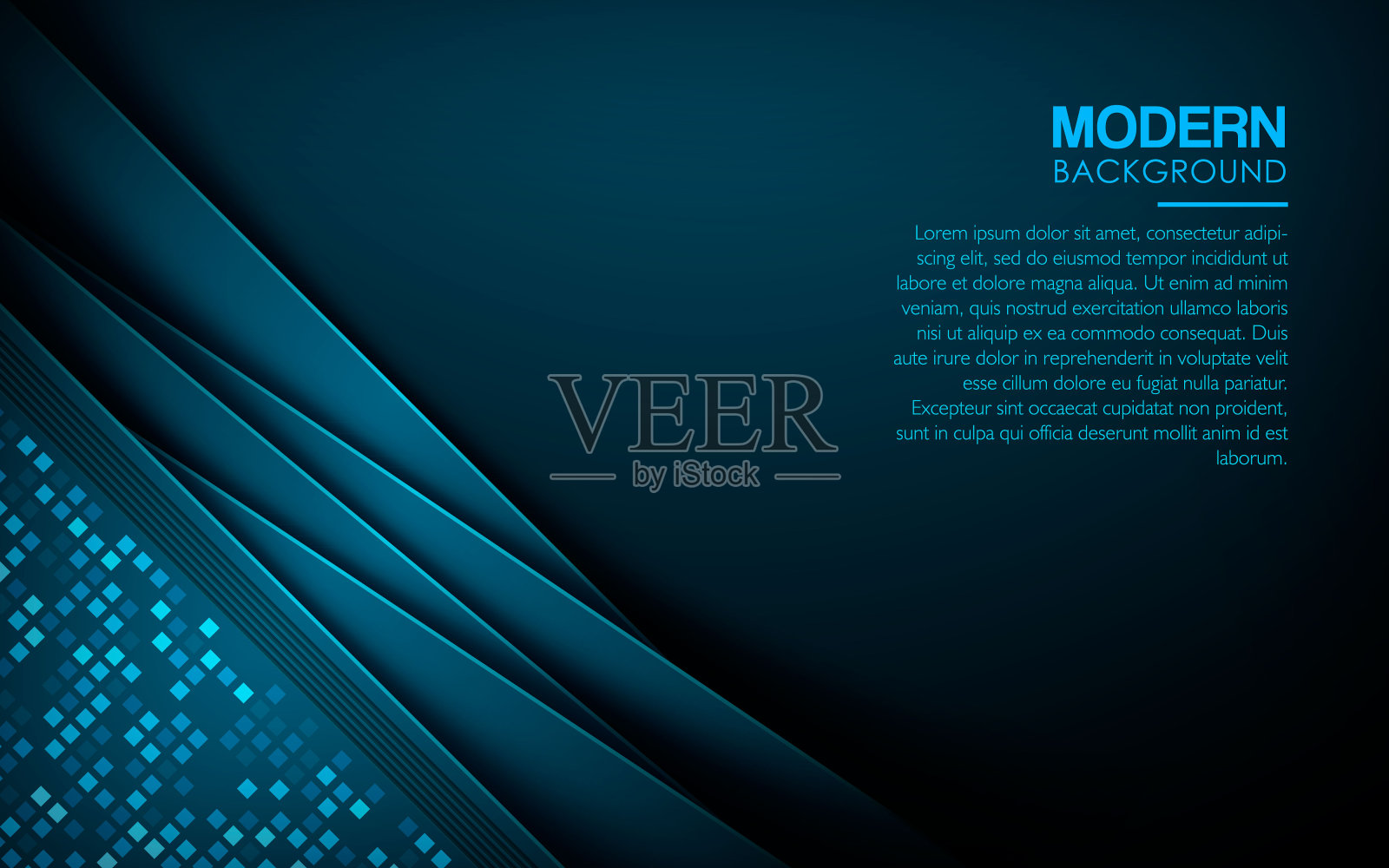 深色抽象背景与蓝色重叠层插画图片素材