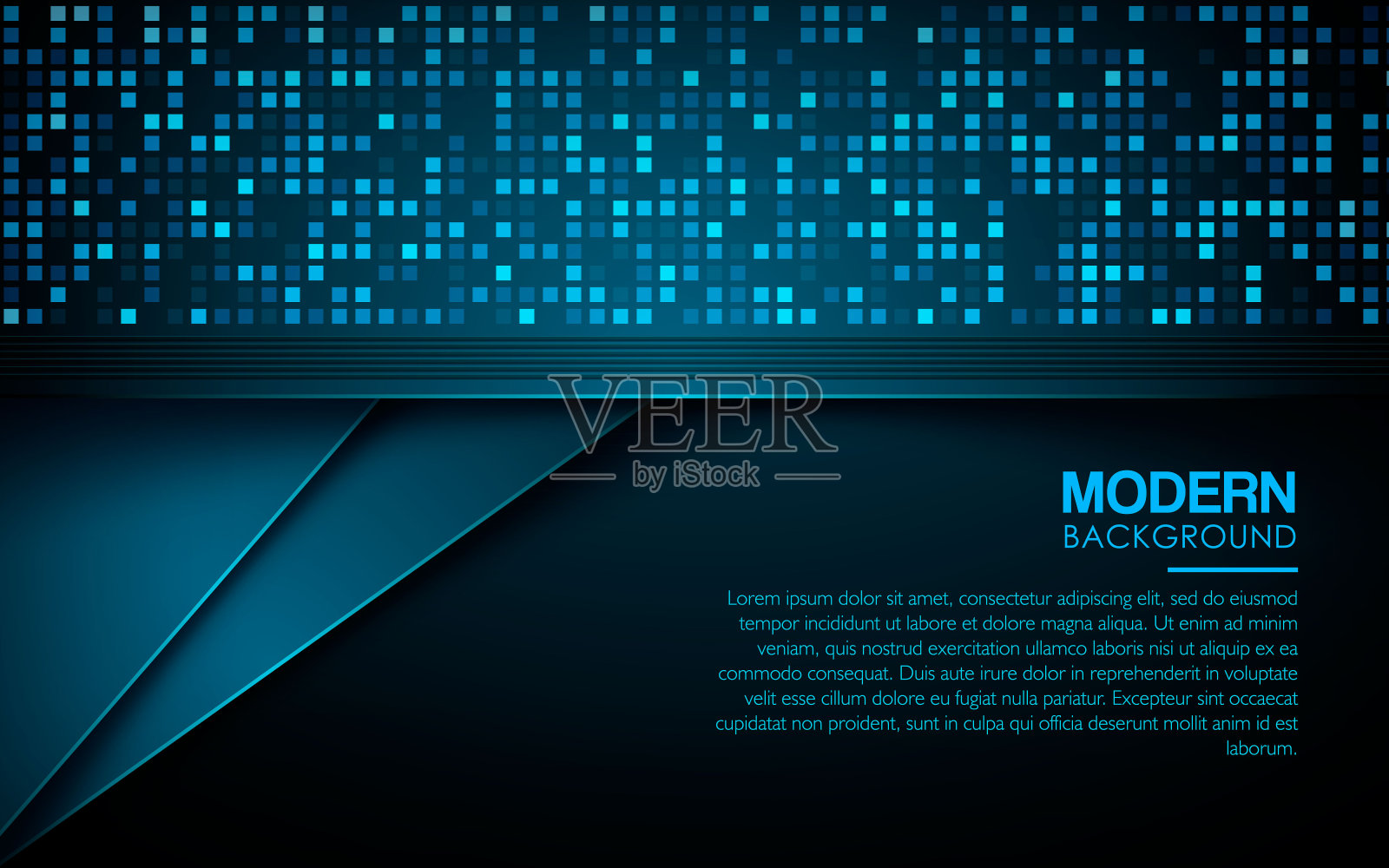 深色抽象背景与蓝色重叠层插画图片素材