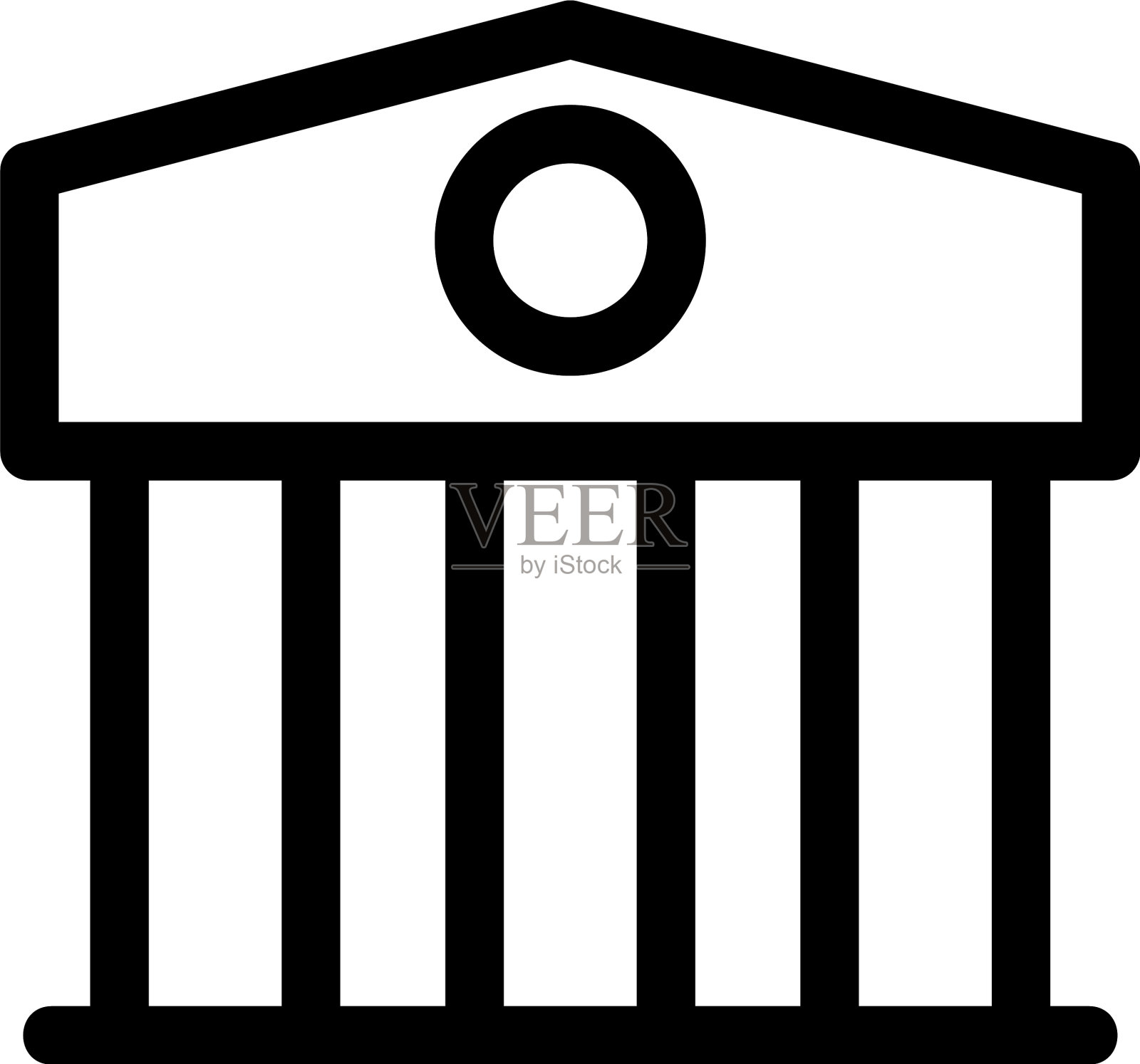 银行图标或标志孤立标志符号插画图片素材