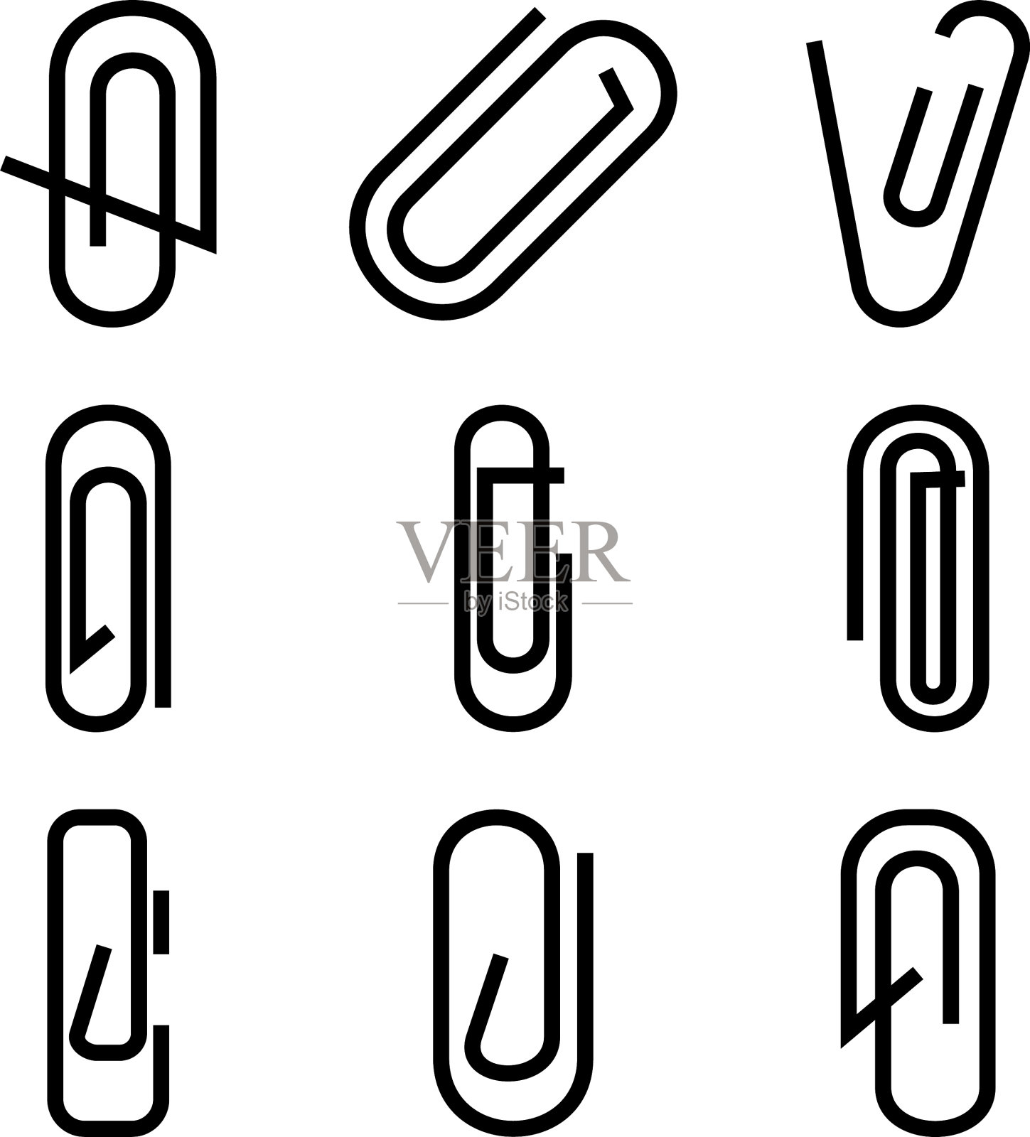 回形针图标或标志孤立的标志符号图标素材