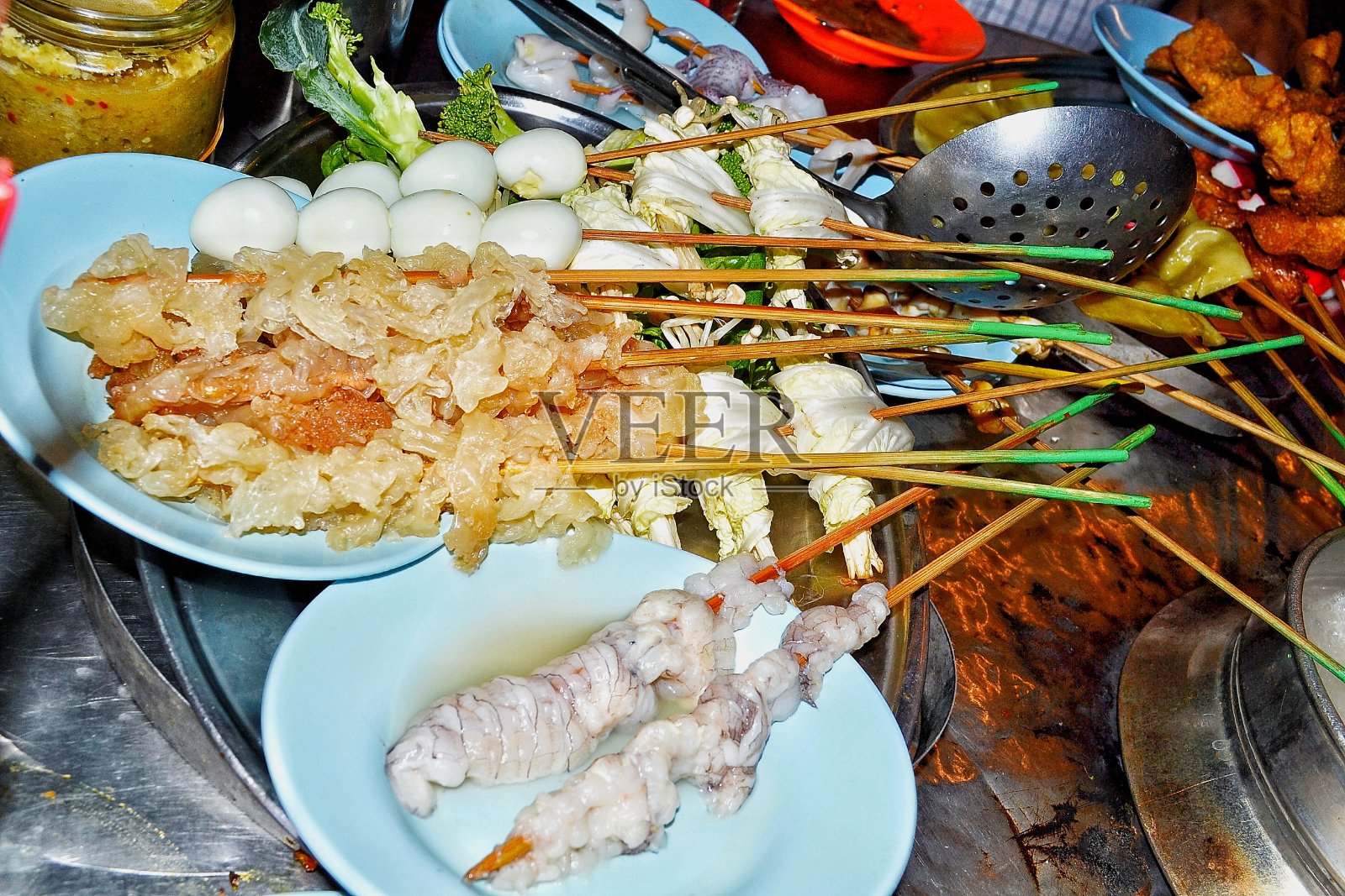 海鲜串-汽船火锅照片摄影图片