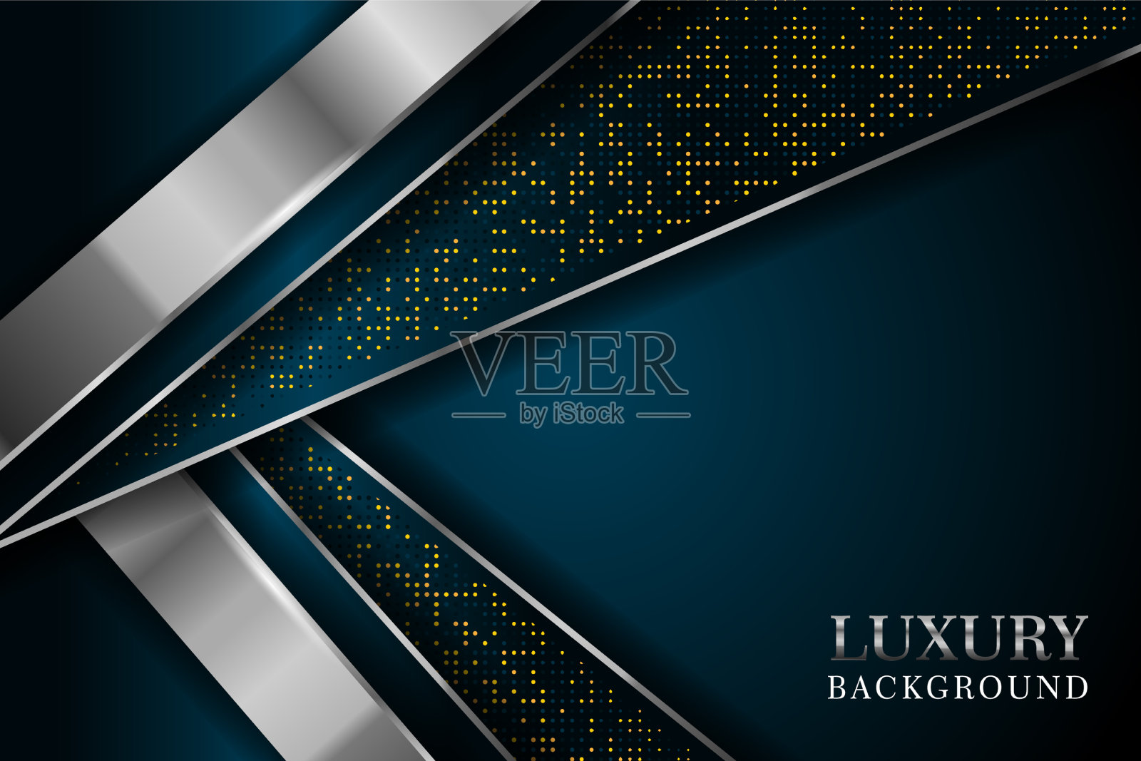 抽象的暗海军蓝与闪烁点重叠插画图片素材