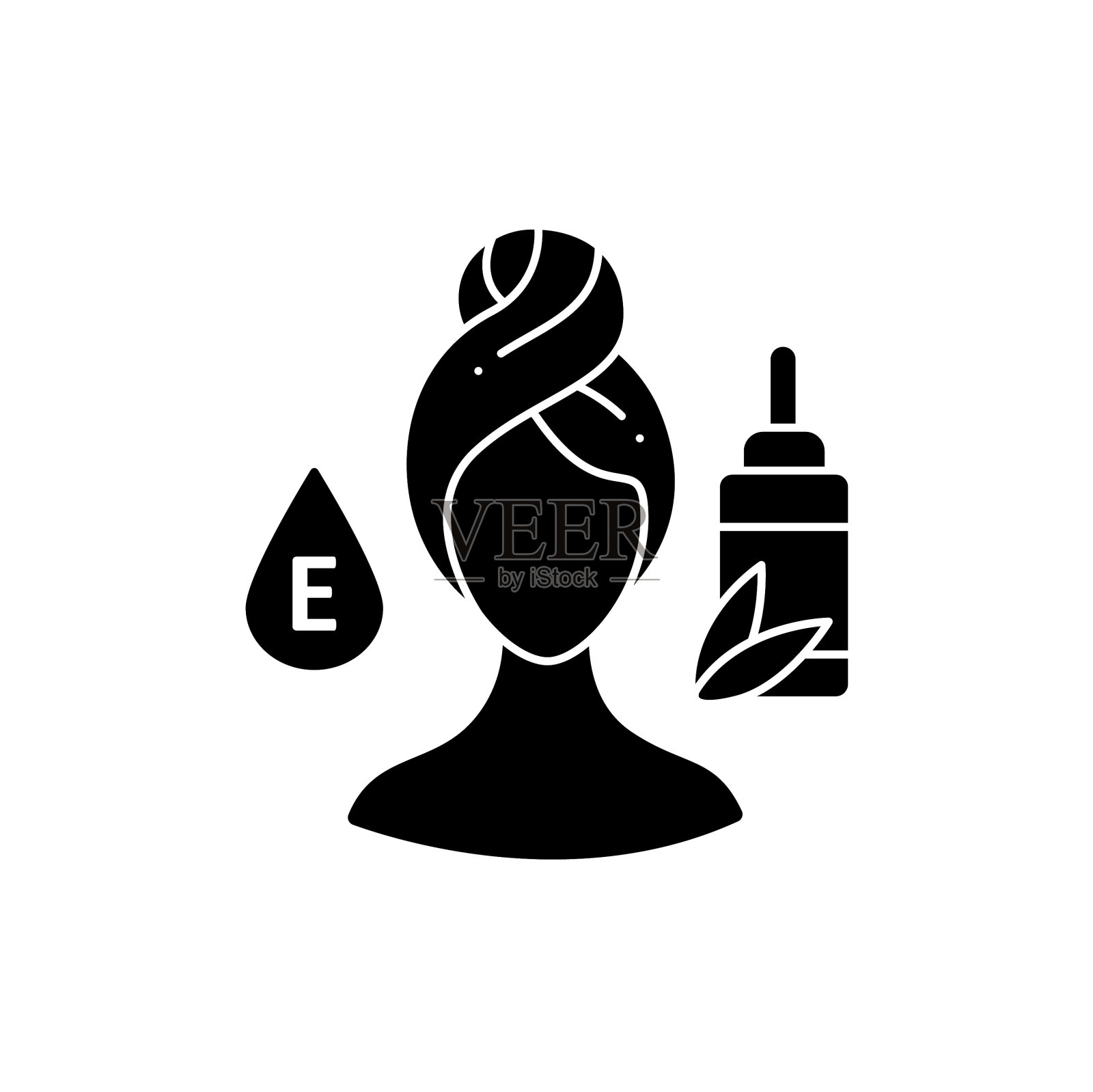 皮肤维生素字形图标设计元素图片