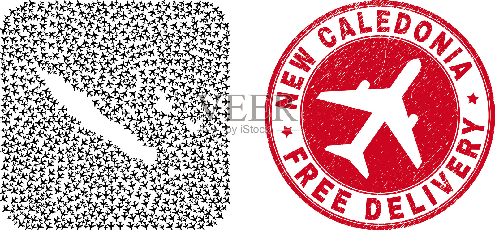 免费送货,刮花盖章和新插画图片素材