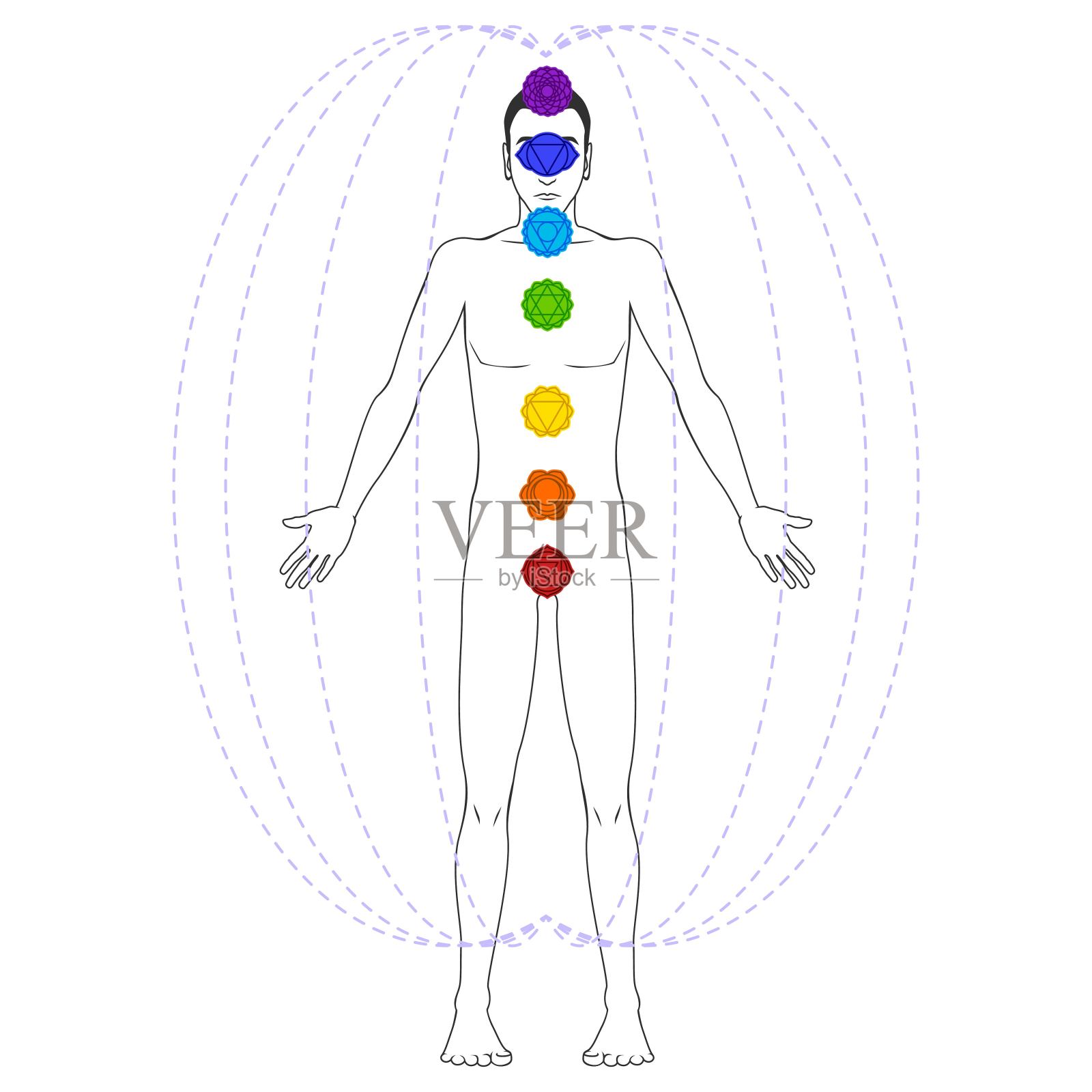 人类的脉轮插画图片素材