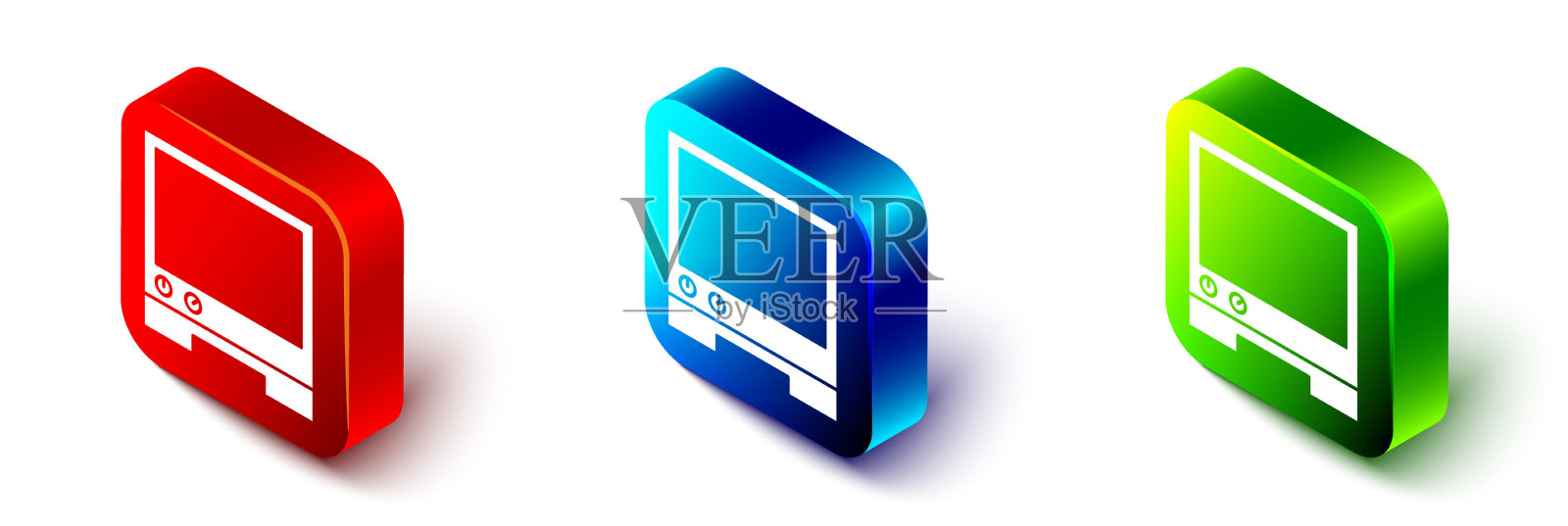 等距语音助手图标孤立在白色图标素材