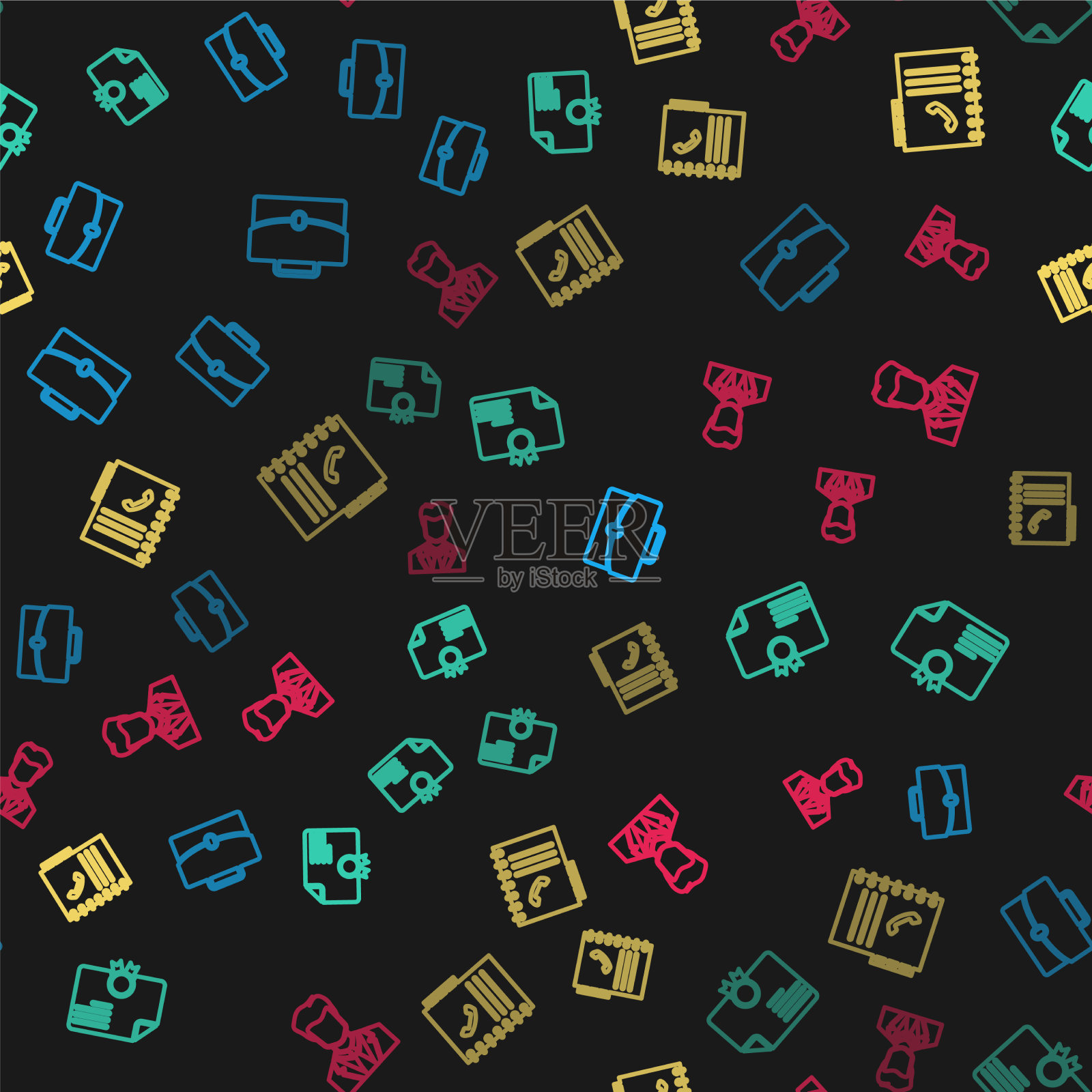 设置线路公文包证书模板电话图标素材