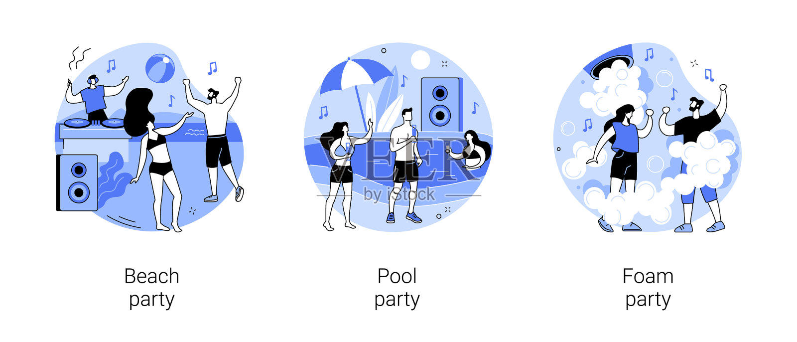 夏季事件抽象概念插画图片素材