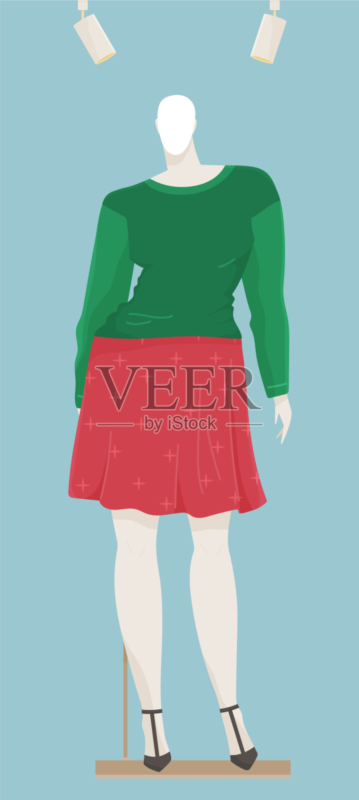 设计女装模特插画图片素材