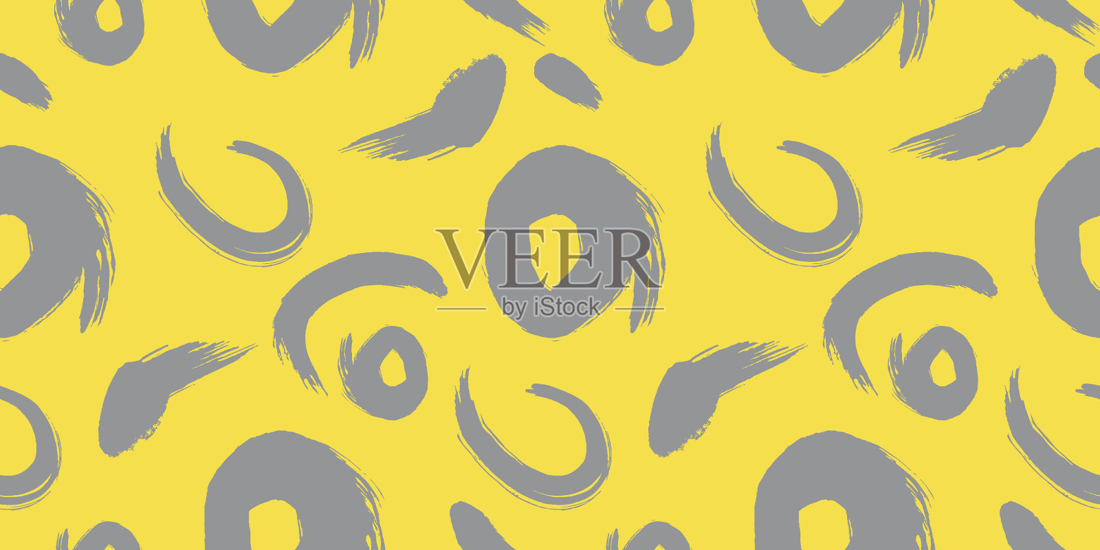 一笔画上黄色的背景笔触插画图片素材