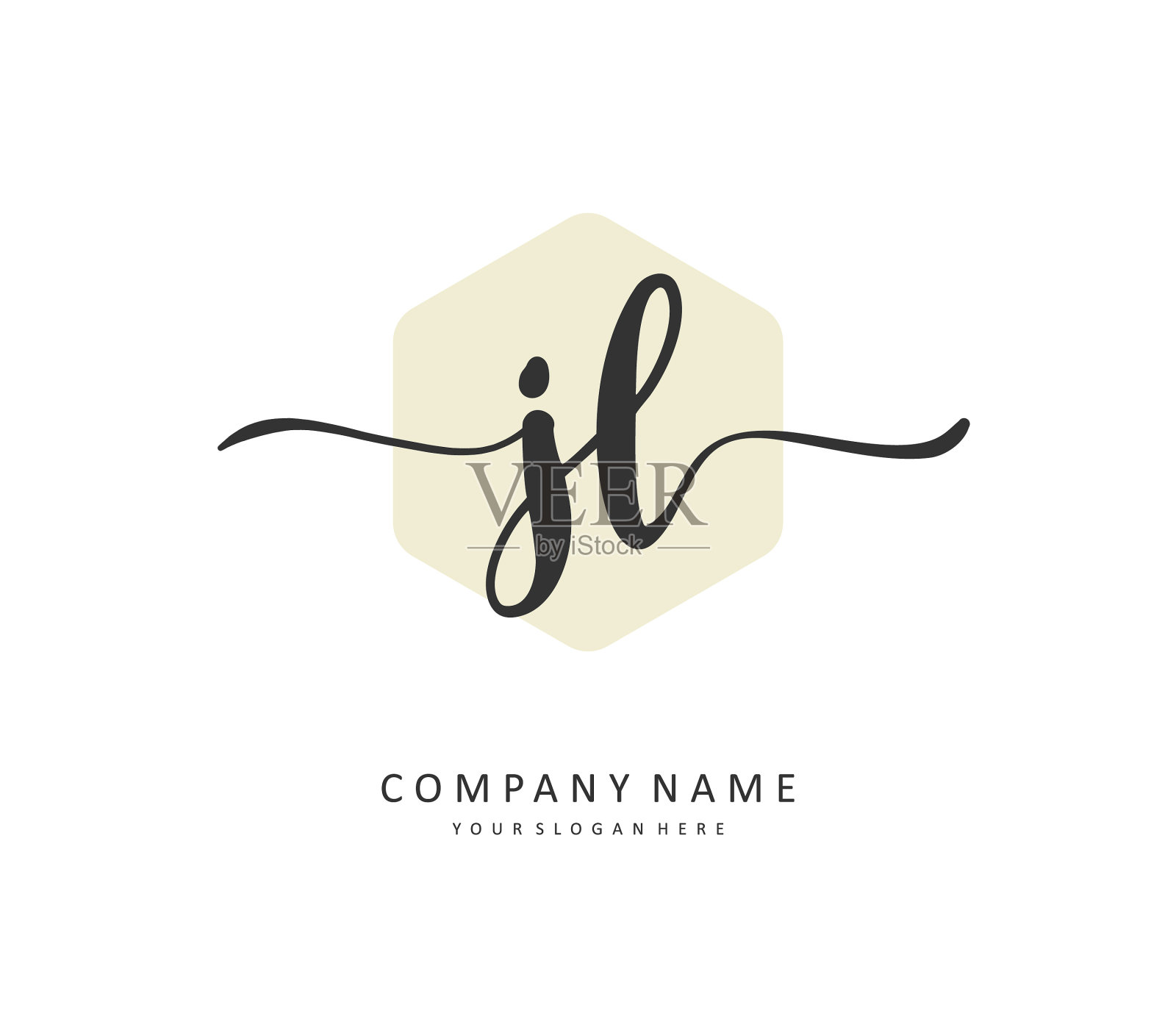 Jl首字母手写和签名标志插画图片素材