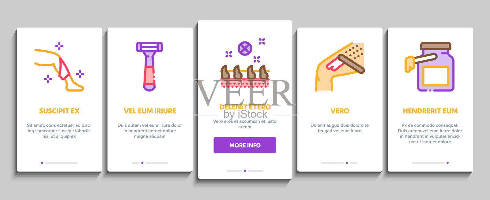 脱毛程序上的元素图标设置图标素材