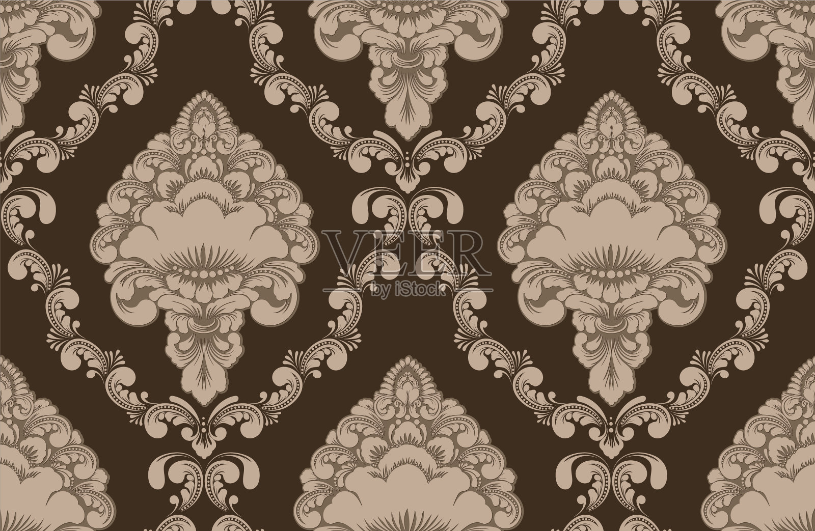 锦缎无缝图案元素经典插画图片素材