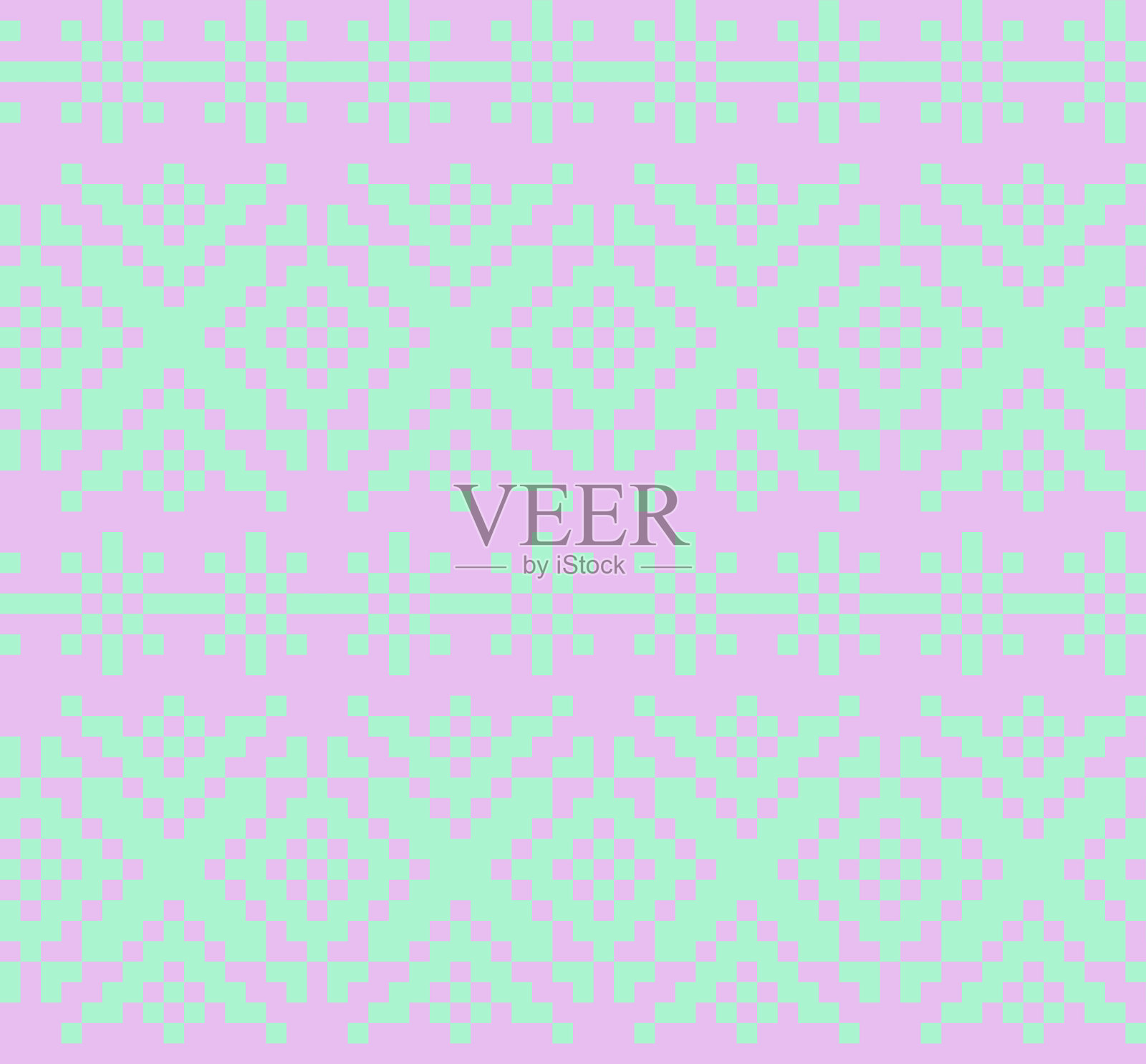 彩色圣诞集市岛无缝图案插画图片素材