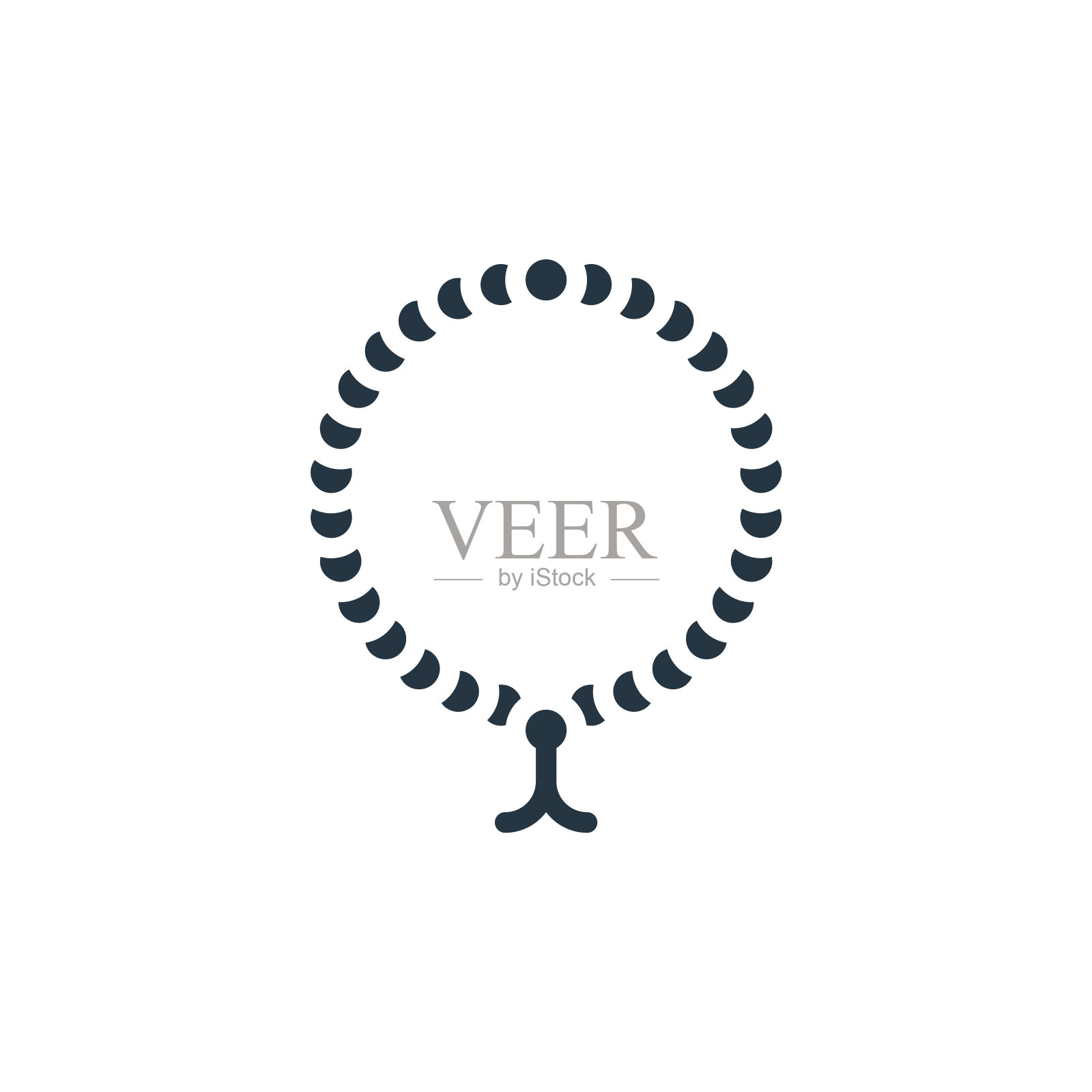 项链图标。字形项链图标用于网站设计和移动,应用程序开发,打印。项链图标从填充斋月系列孤立的白色背景。插画图片素材