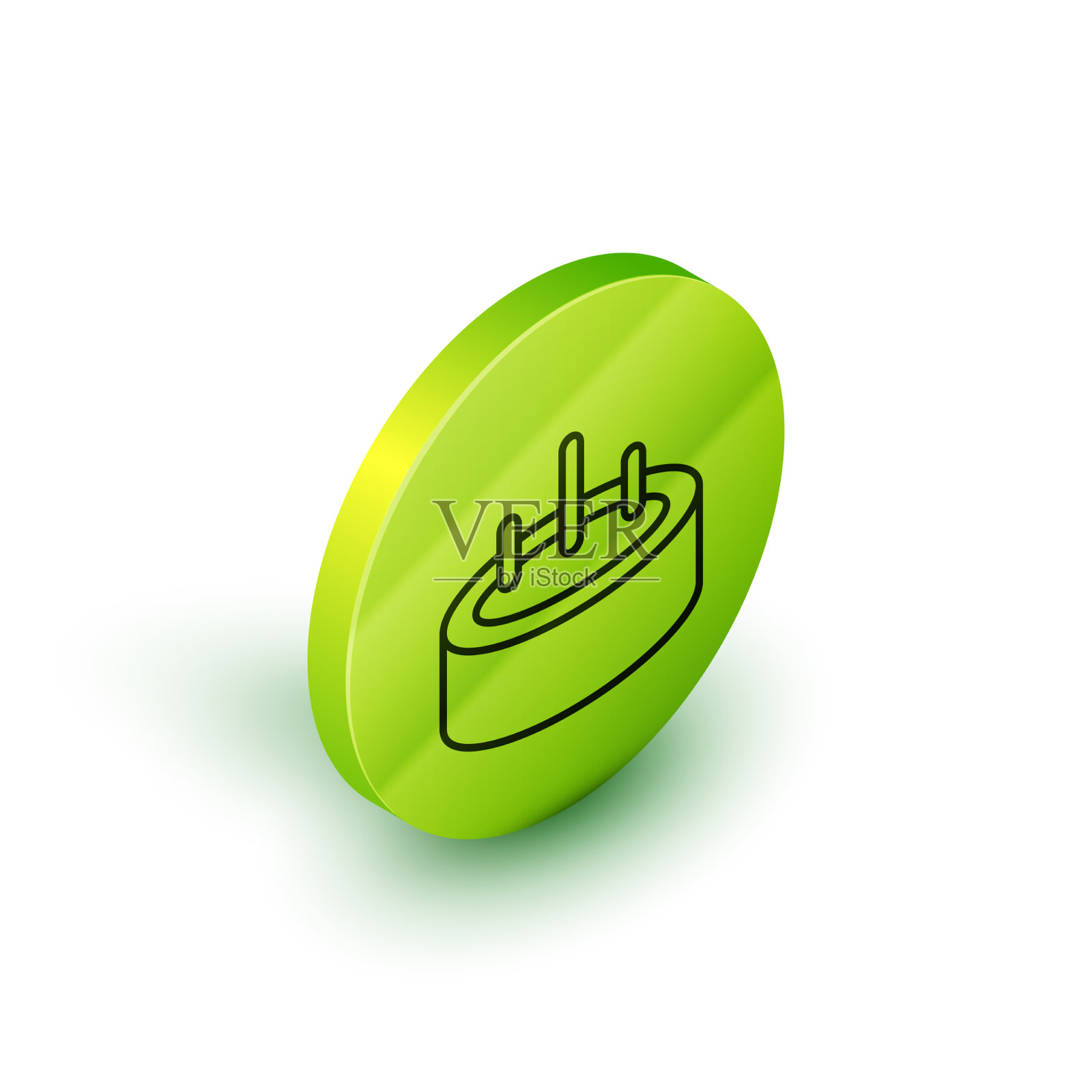 带有梯子图标的等距线游泳池插画图片素材