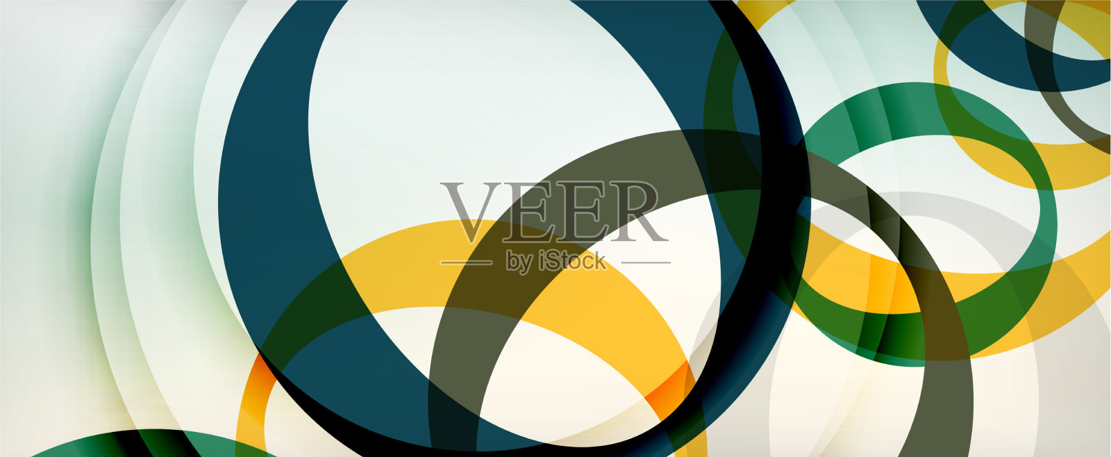 环形几何形状o字母重复插画图片素材