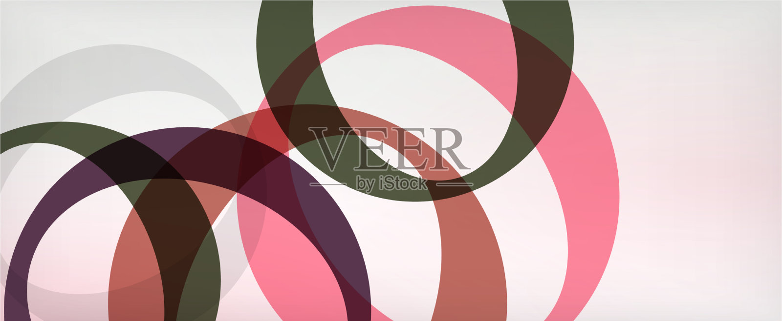 环形几何形状o字母重复插画图片素材