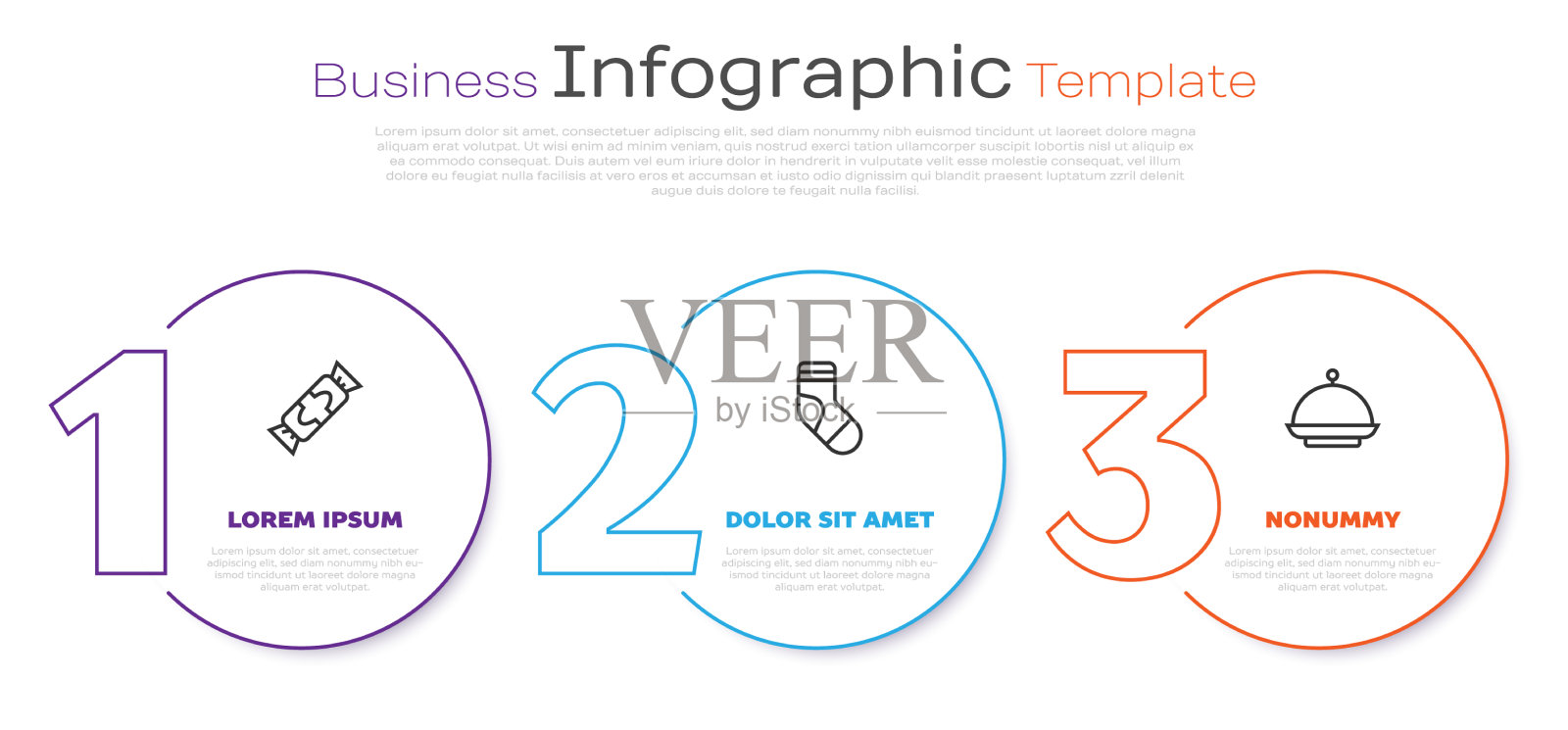 圣诞袜和糖果套线插画图片素材