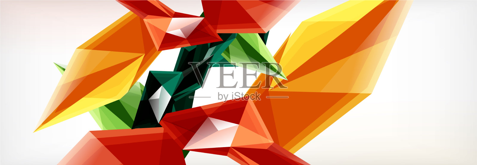 三维三角形和金字塔抽象插画图片素材