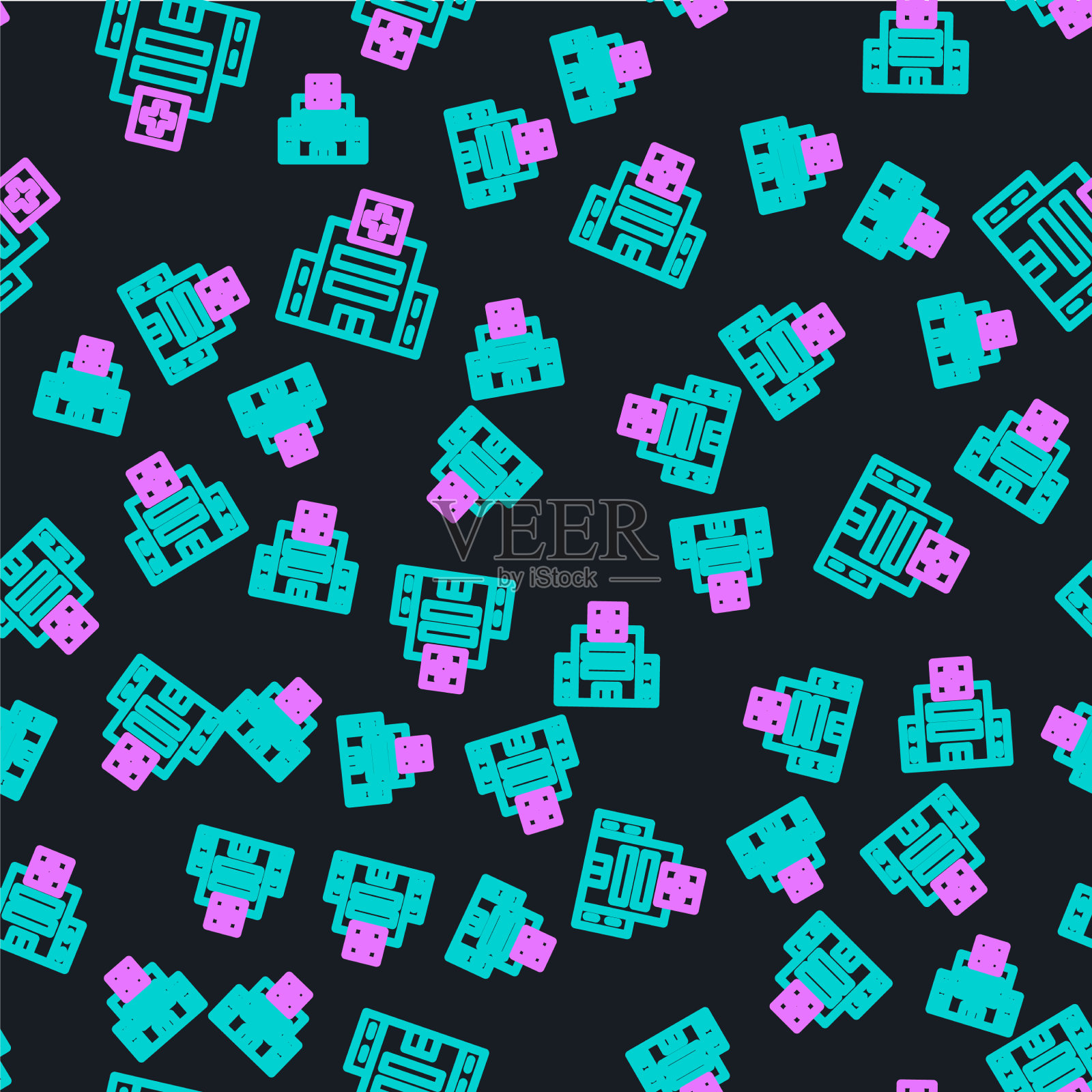 用十字图标标出医院大楼插画图片素材