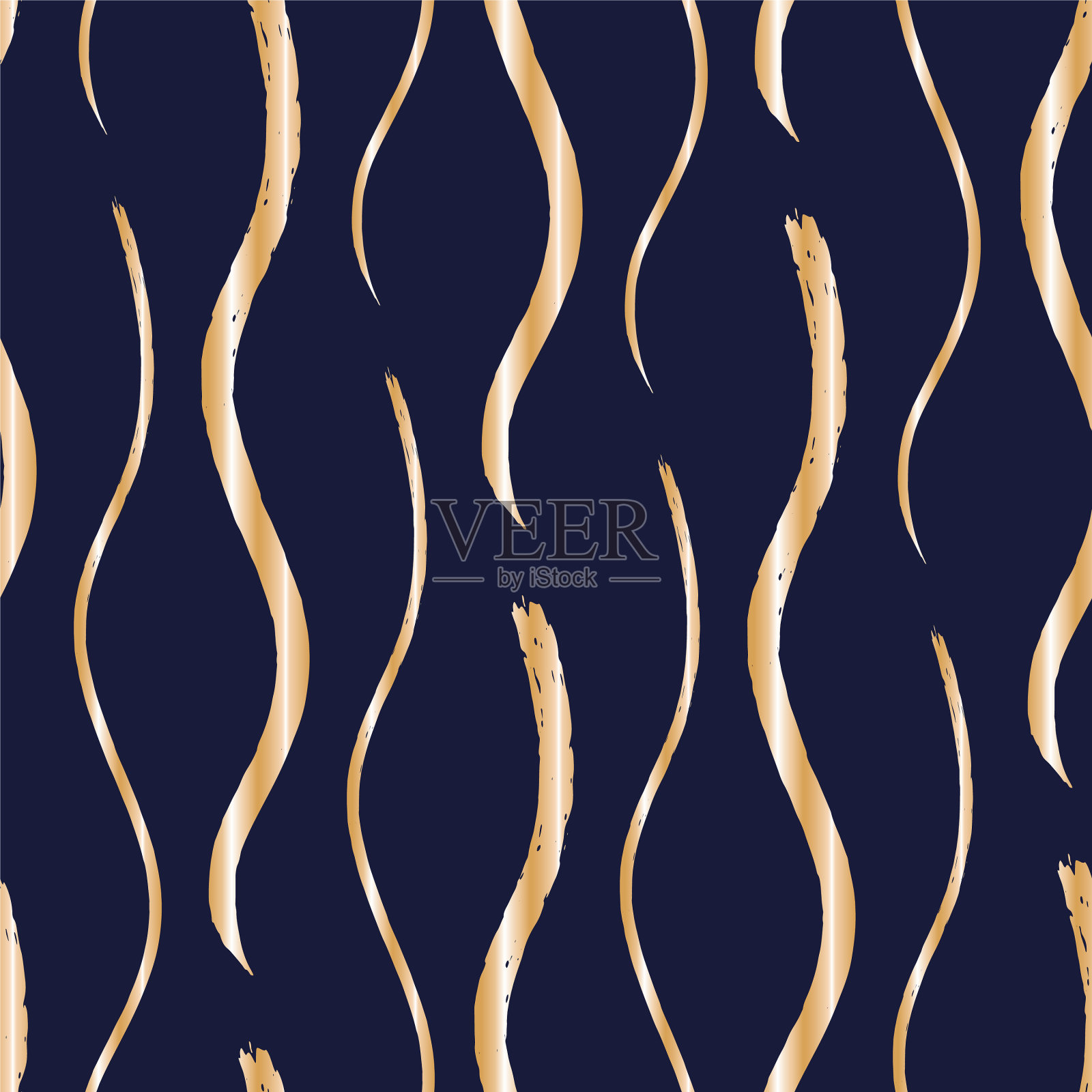 深蓝金胶带线条无缝图案插画图片素材