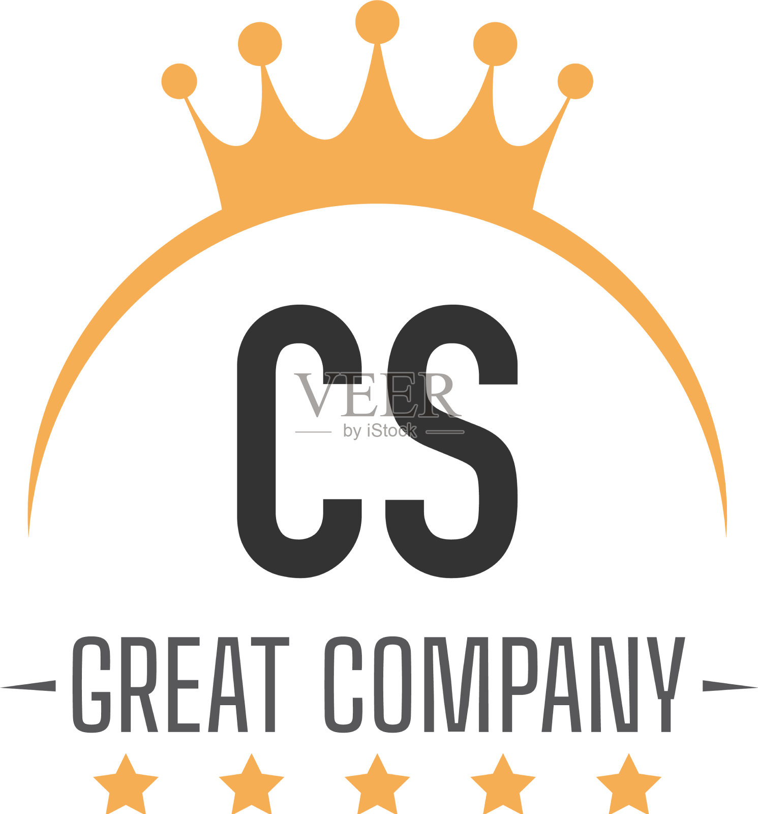 首字母cs王设计logo概念王插画图片素材