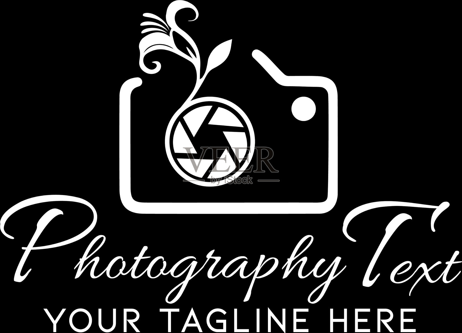 摄影标志签名标志和水印插画图片素材