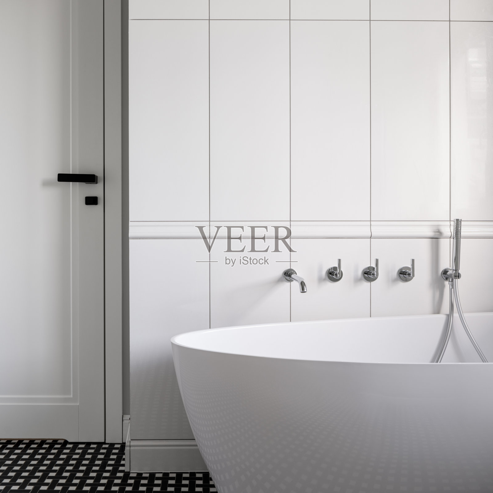 豪华独立浴缸照片摄影图片