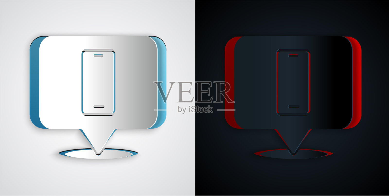 割纸手机维修服务图标隔离上插画图片素材