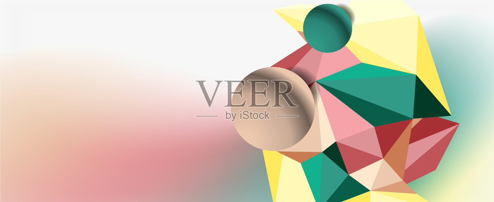 新潮的3d几何构图设计模板插画图片素材