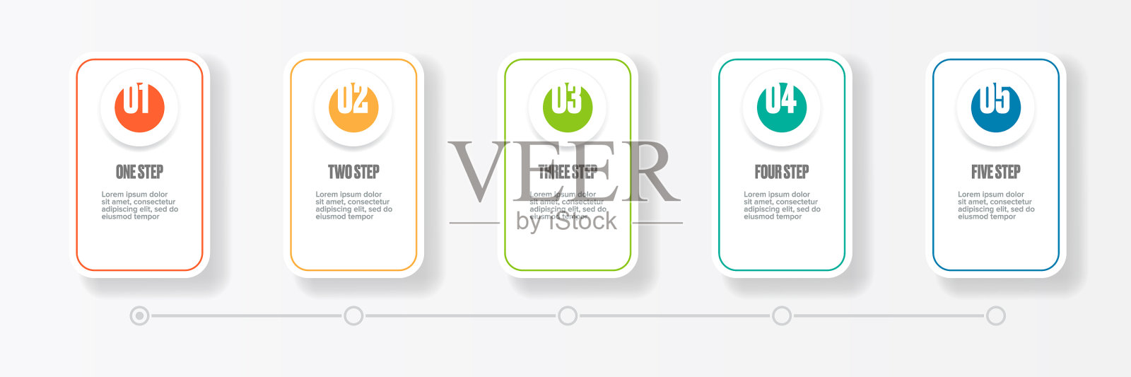 业务信息图用细线处理设计模板素材