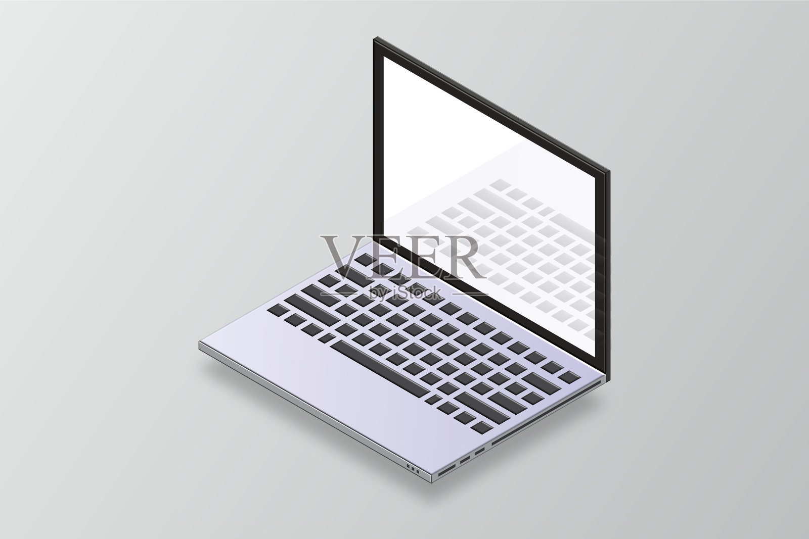 三维等距笔记本电脑等距模拟插画图片素材